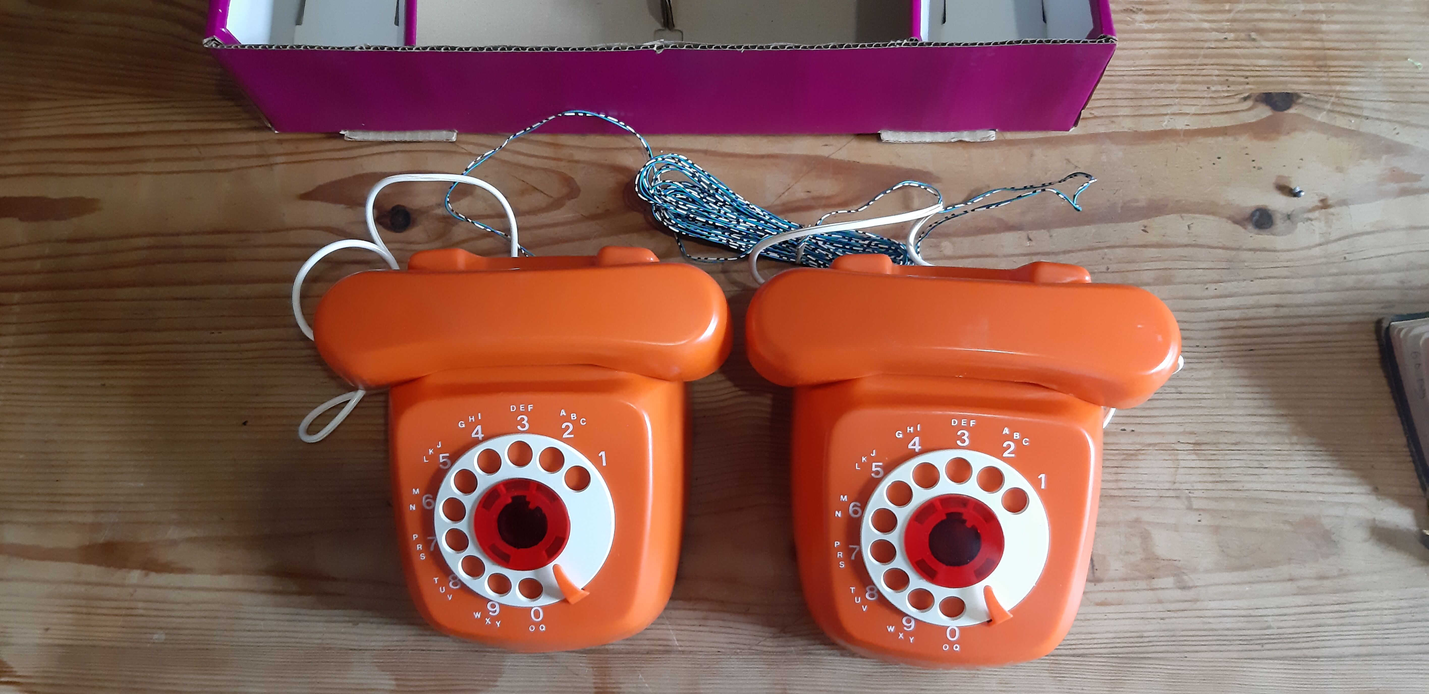 Pair of Vintage Phones , Children's Toy