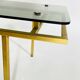 Brass coffee table and smoked glass, France 1960's