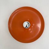 Honsel orange space age disc lamp , 1970s selected by Charlotte perriand