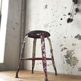Workshop stool Nicolle patinated
