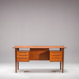 Danish teak desk by peter lovig nielsen for hedensted mobelfabrik, 1960