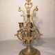 Pair of piano candlesticks in golden bronze 19th century