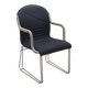 Italian cantilever chair 1990s blue fabric upholstery