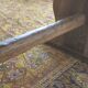 Large antique pine trestle dining table with drawer, Sweden 1780