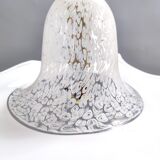 Postmodern white murano glass pendant marked la murrina, italy 1980s