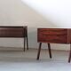 Vintage set of Danish rosewood bedside sewing nests attributed to Erling Torvits, 1960s