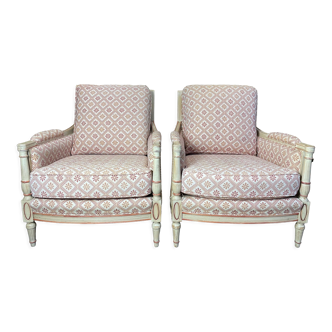 Pair of armchairs Louis XVI style "Jean Roche"
