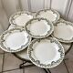 Set of 6 flat plates earthenware New Givors model "RIta" 30s