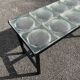 Table basse moderniste carreaux de verre Saint Gobain