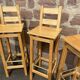 3 scandinavian design bar stools vintage pine