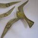 Wall Decoration Set 3 X Seagull / Swallow / Bird. Brass 70 / 80s