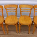 Set of 4 authentic Baumann bistro chairs.