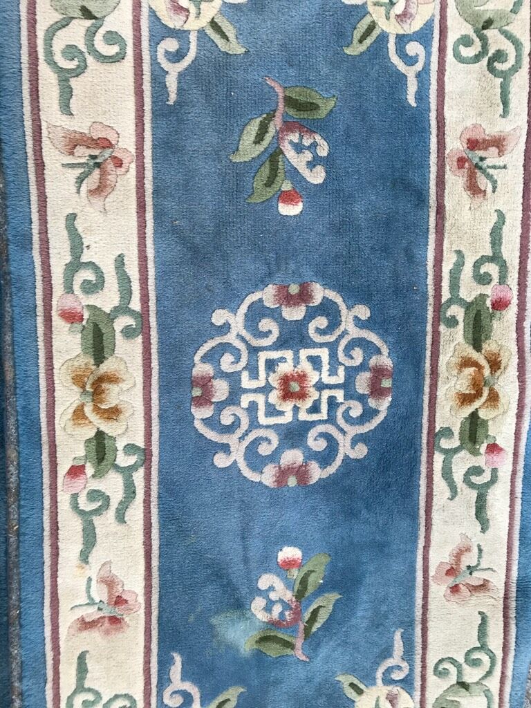 Pair of old Chinese carpets  handmade 70 x 147 cm