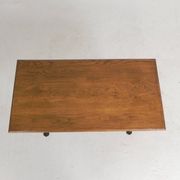 Bistro table with an oak top on a cast iron base, 1930s.