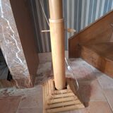Vintage 70's adjustable bamboo floor lamp