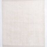 9x10 Handmade Wool White Moroccan Rug, 266x296Cm