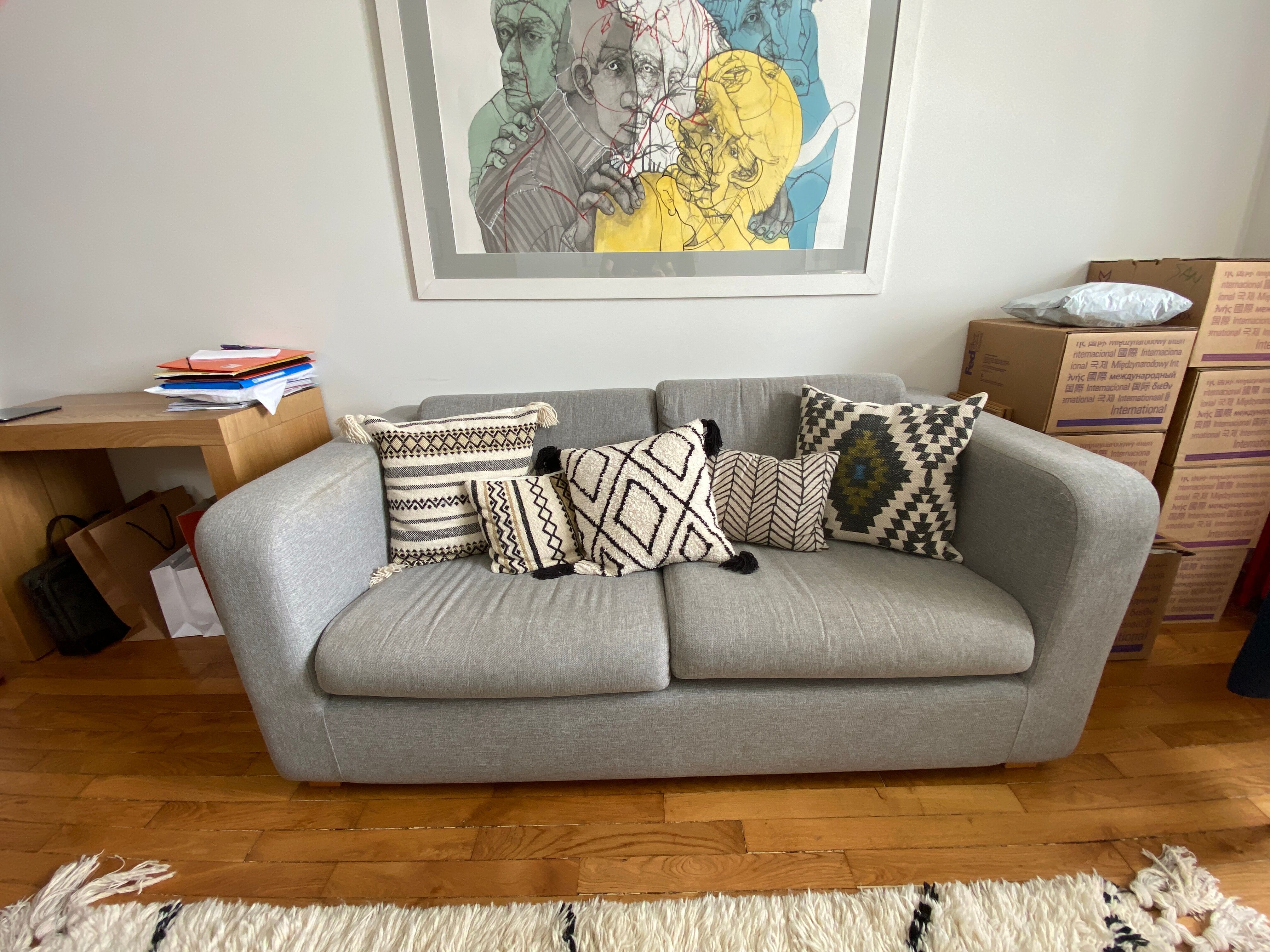 Contemporary sofa light gre