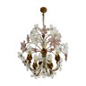 Chandelier with Amethyst Glass Flowers