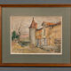 Watercolor on paper Maison Bouheben in Aubagnan by G. Rémy 1932