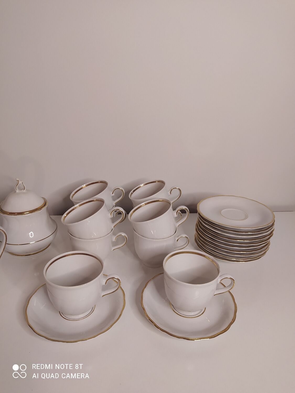 Tea or coffee set made of Bavarian porcelain