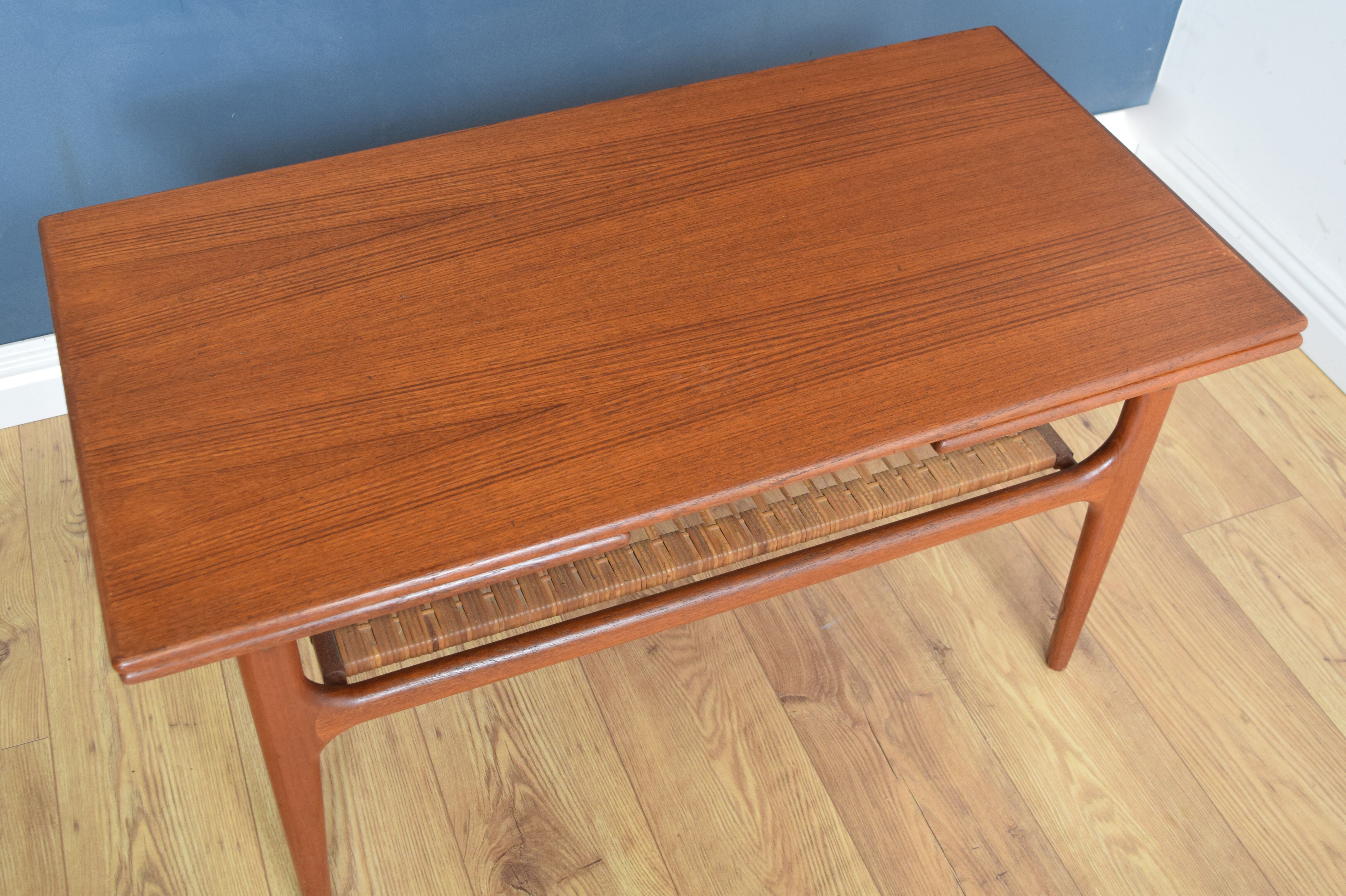 Restored Danish Teak Retro Trioh Draw Leaf Coffee Table