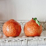 Salt and pepper in a barbotine with orange/clementine cheese