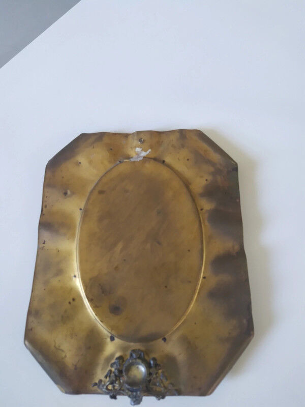 Brass beveled mirror