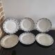 Assiettes ancienne plates " Etrusque " en porcelaine opaque de Gien Terre de Fer