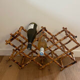 Range foldable bottles in vintage bamboo / rattan