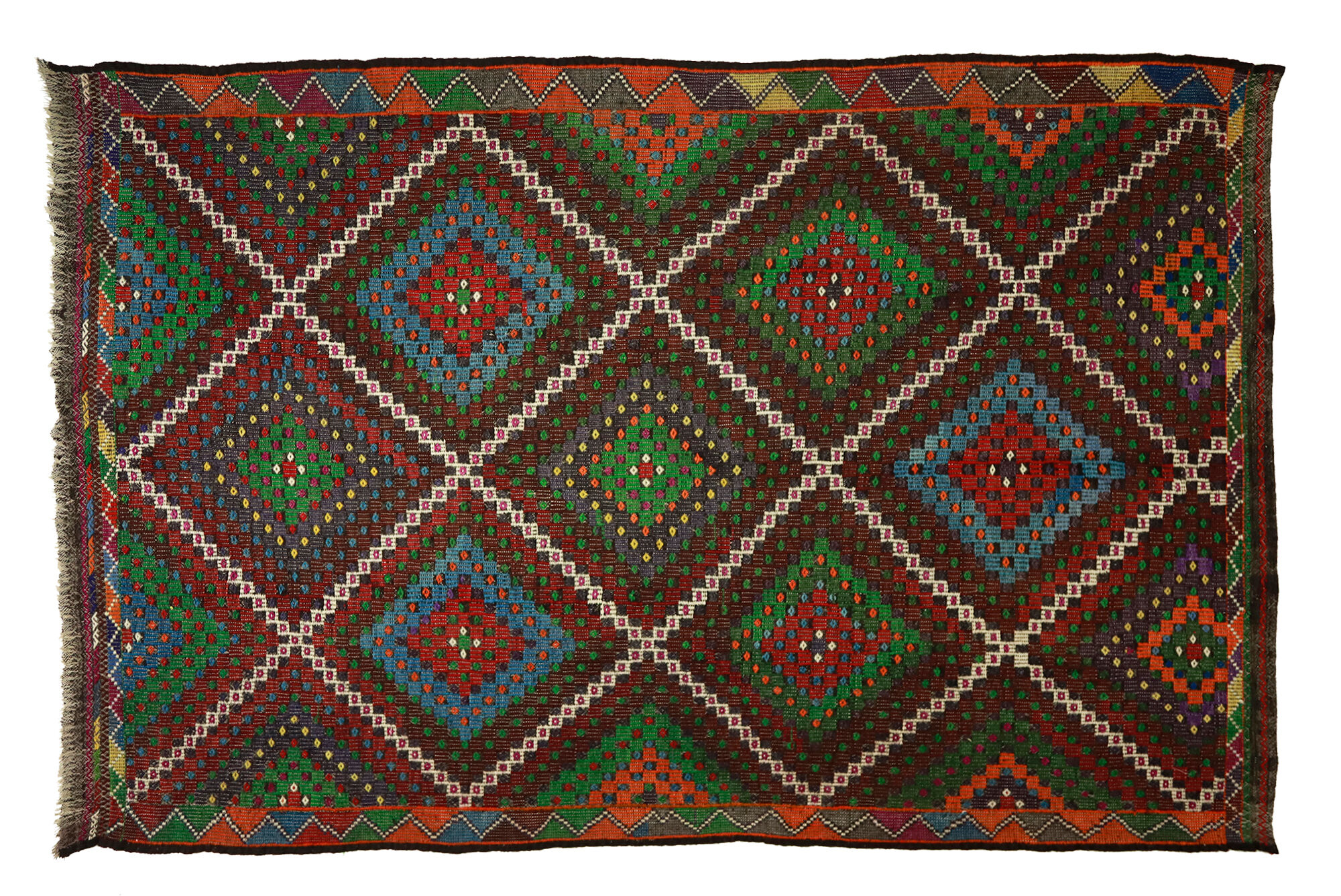 Anatolian handmade kilim rug 320 cm x 218 cm