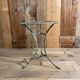 Old garden or bistro pedestal table
