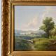 Oil on canvas by frederick airy 19th century – rural landscape