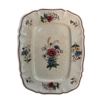 Former dish collection Agreste digoin Sarreguemines in rectangular earthenware dimension: L-39- Pr-30