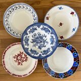 Mismatched soup plates