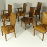 Armchairs by H. Wouda for H. Pander & Zn., 1920s, Set of 7