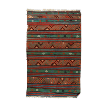 Tapis kilim anatolien fait à la main 292 cm x 166 cm