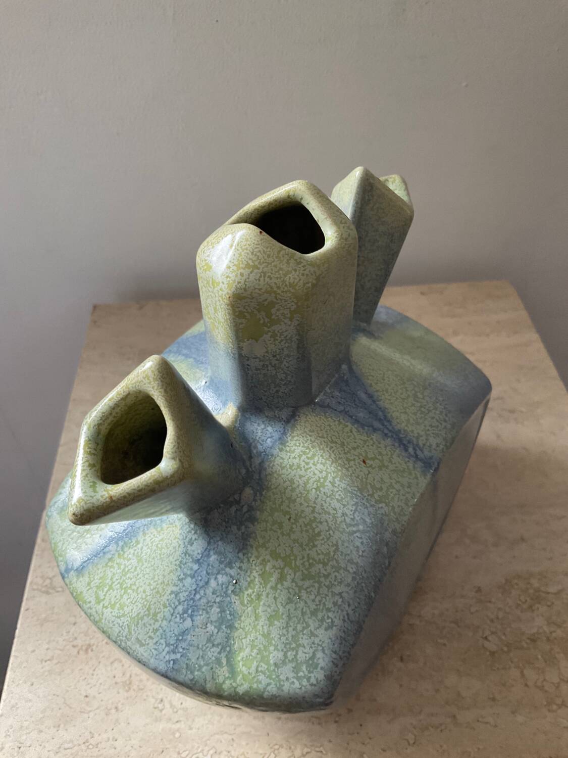 Art Deco vase in glazed ceramic