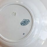 6 old iron earth soup plates from Sarreguemines
