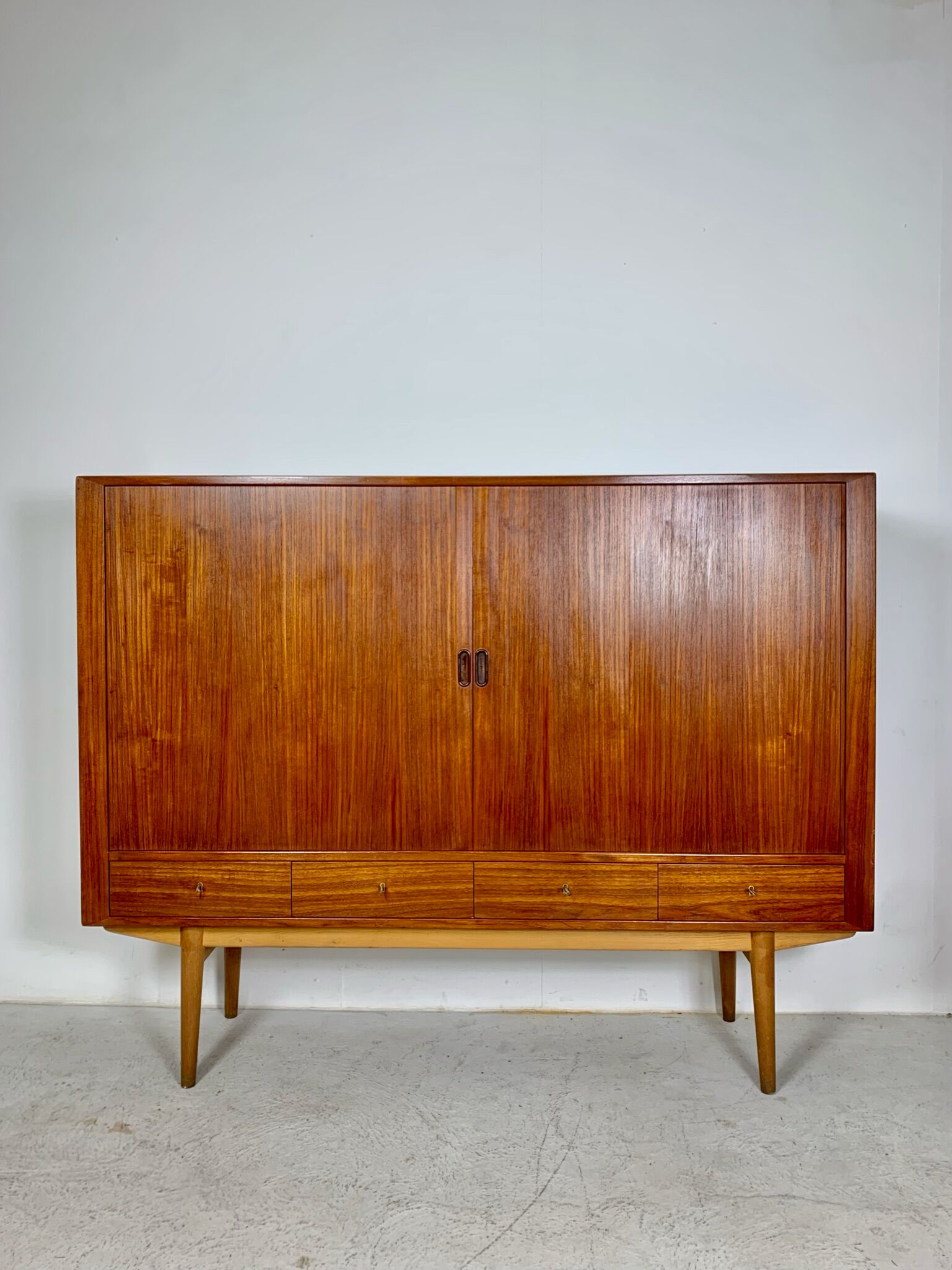 Danish MidCentury Teak Highboard by Arne Vodder 1960s