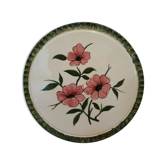 Terracotta dish with floral decoration