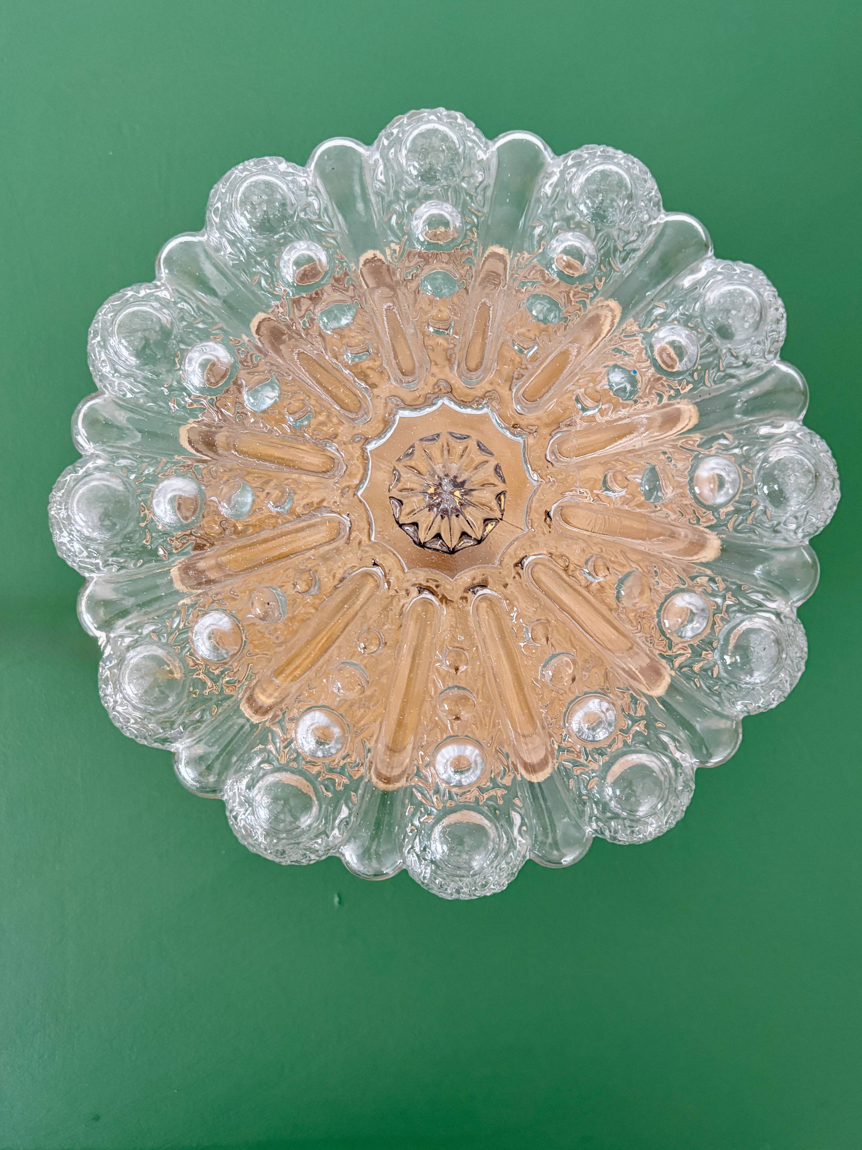 Vintage glass moulded globe wall/ceiling light.