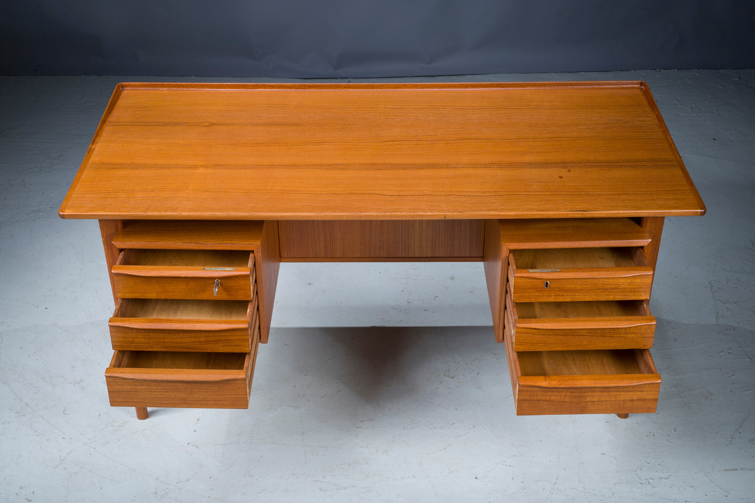 Danish Teak Desk by Peter Lovig Nielsen for Hedensted Mobelfabrik, 1961