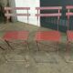 4 chaises pliantes de square