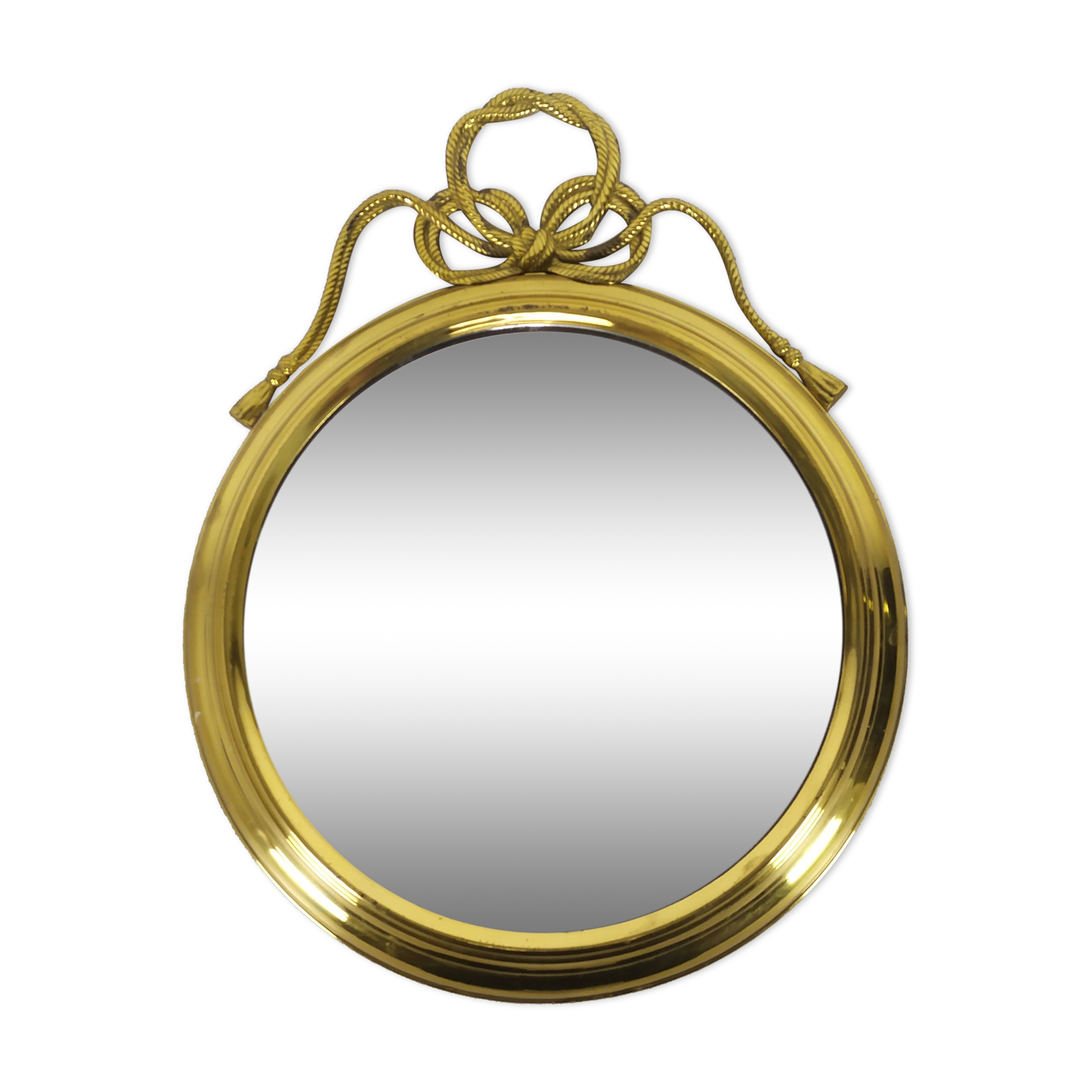 Golden brass mirror