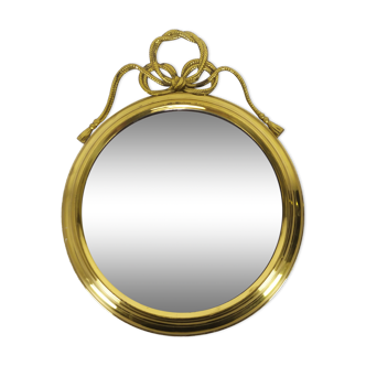 Golden brass mirror