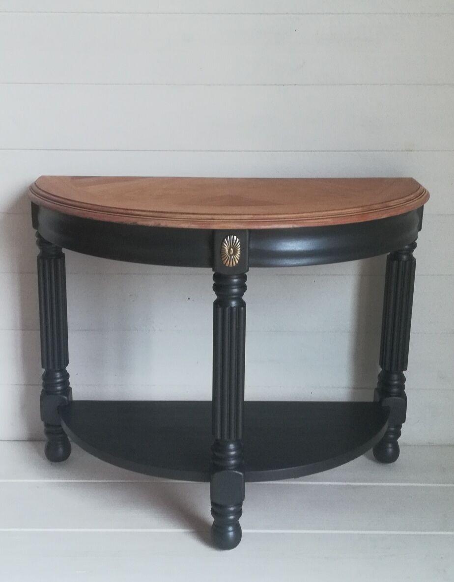Small half-moon side table