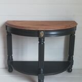 Small half-moon side table