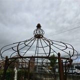 Gloriette, arbour, wrought iron pergola
