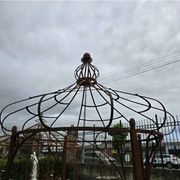 Gloriette, arbour, wrought iron pergola