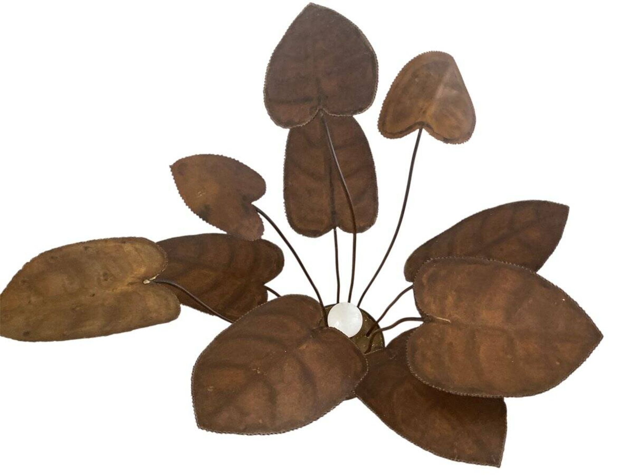 Sculptural metal lamp, 1960s/70s